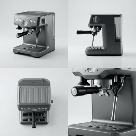 Cafetière Semi-Automatique avec Buse Vapeur Professionnelle et Réservoir 1,8L pour Espresso, Cappuccino & Latte